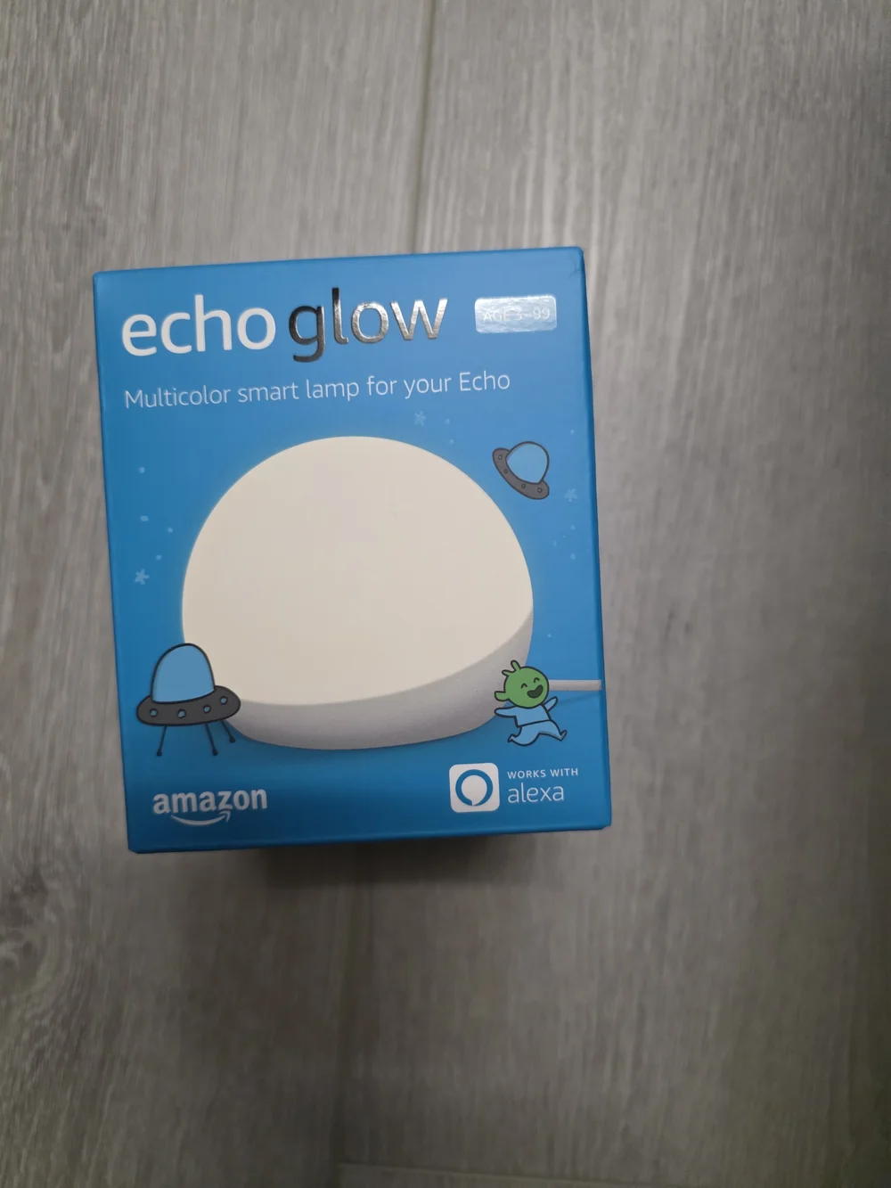 Amazon Echo Glow Smart Multicolor Night Lamp - Blue/White - Picture 1 of 2